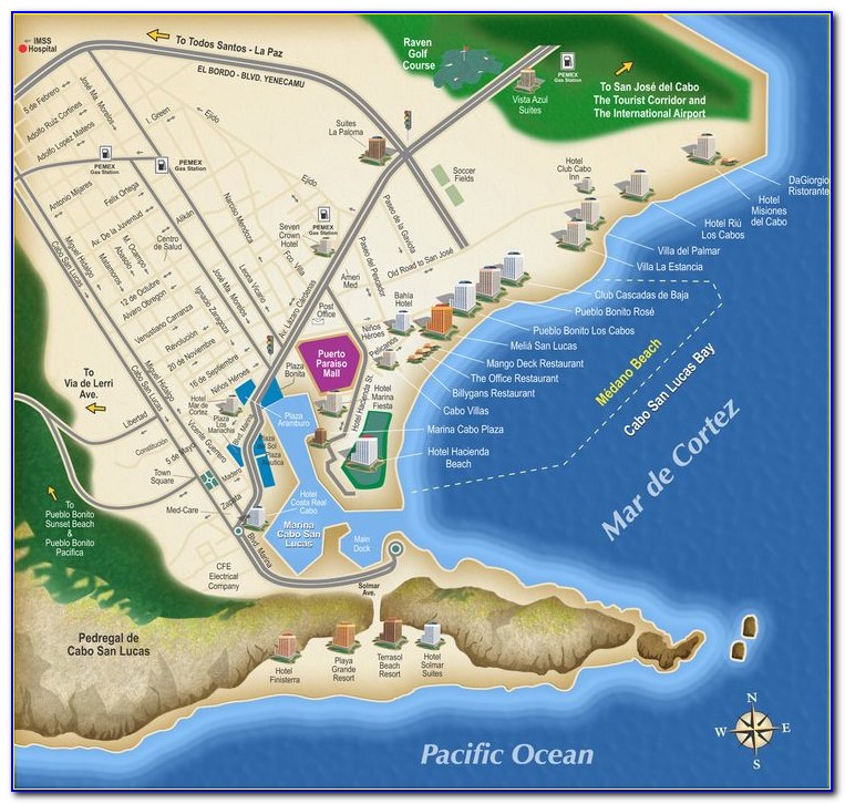 Map Of El Medano Beach Hotels