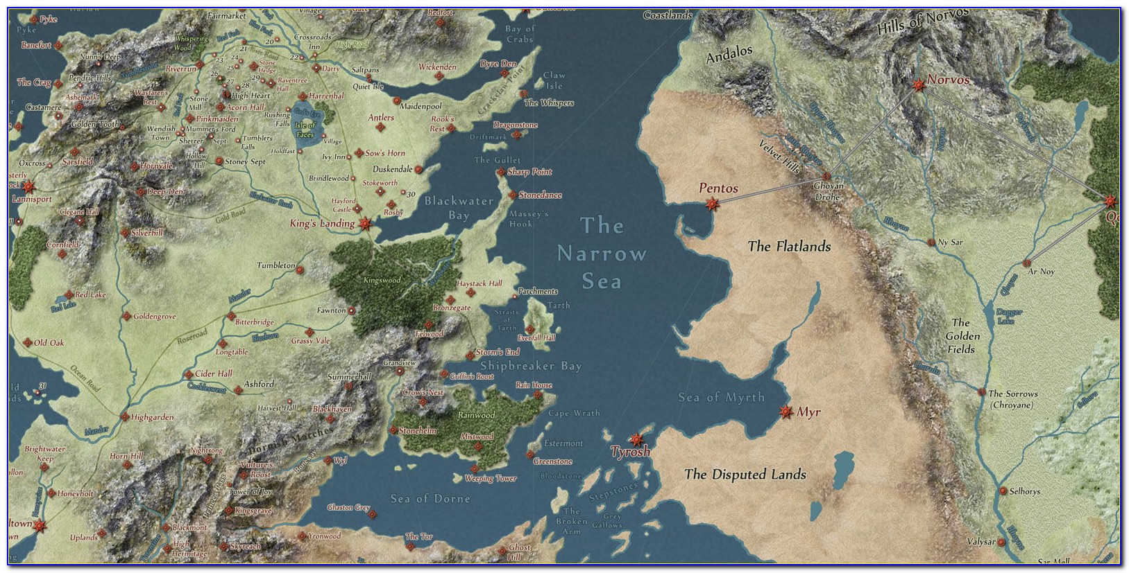 Map Of Game Of Thrones World Pdf