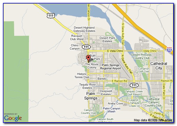 Map Of Gay Hotels In Palm Springs