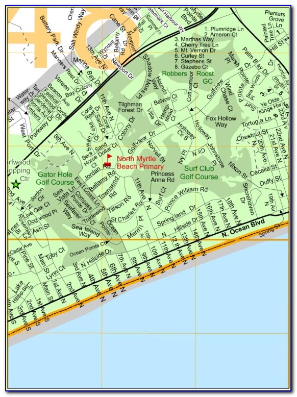 Map Of Hilton Myrtle Beach Resort