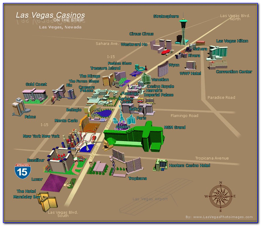 Map Of Hotel In Vegas Strip