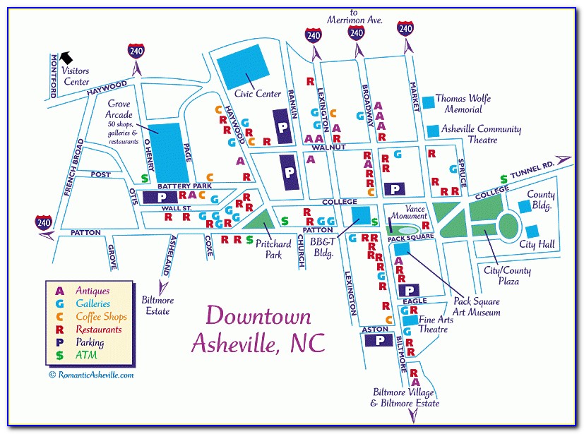 Map Of Hotels In Downtown Asheville Nc