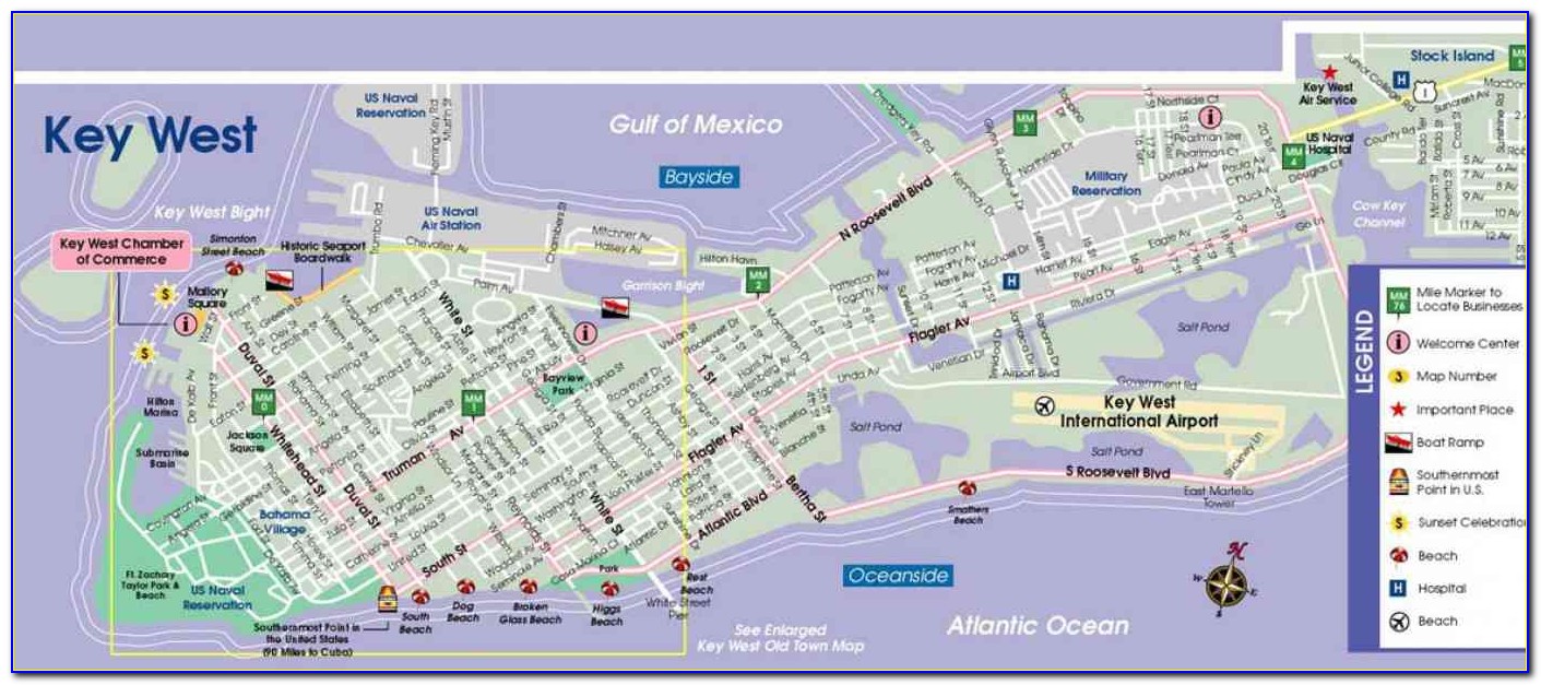 Map Of Hotels In Key West Florida