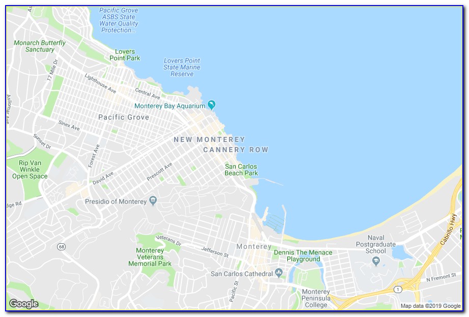Map Of Hotels In Monterey Area