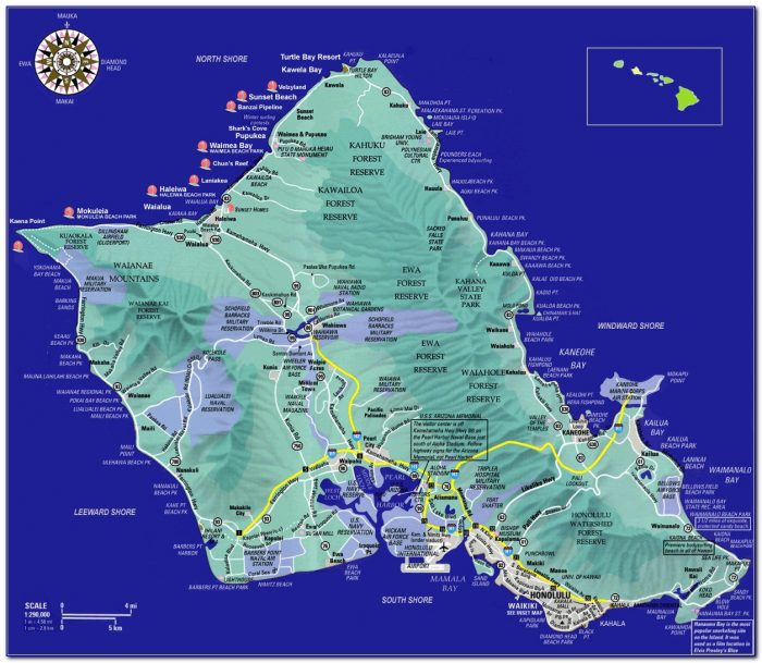 Map Of Hotels In Oahu Island