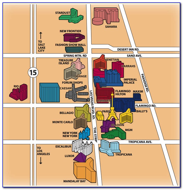 Map Of Hotels In Vegas Strip 2017