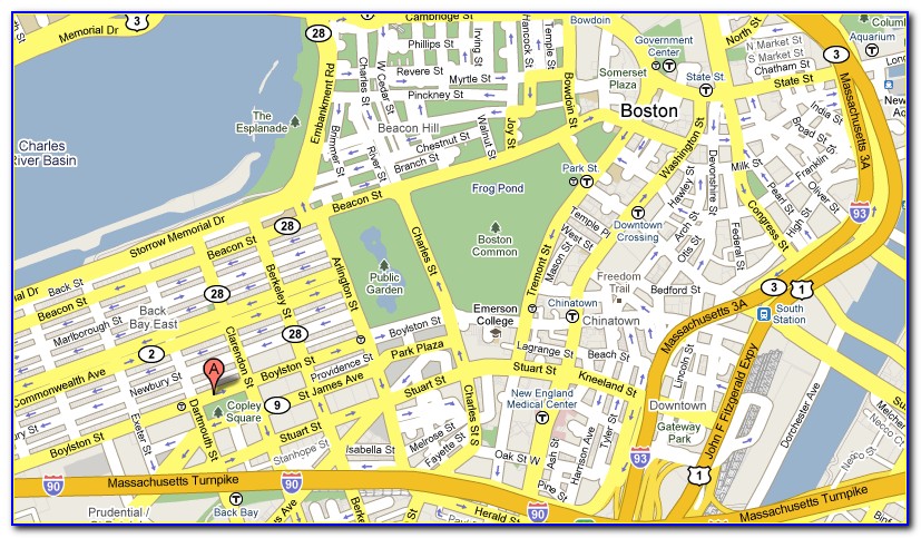 Map Of Hotels Near Copley Square Boston. 