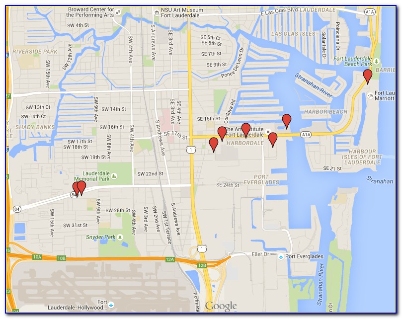 Map Of Hotels Near Fort Lauderdale Airport