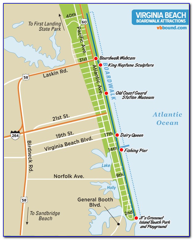 Map Of Hotels Near Virginia Beach