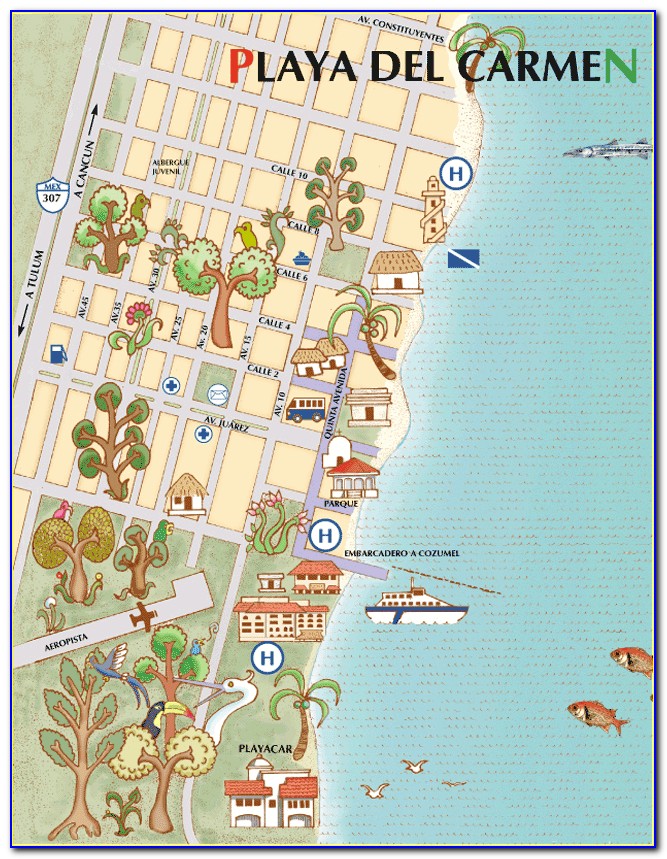 Map Of Hotels Playa Del Carmen