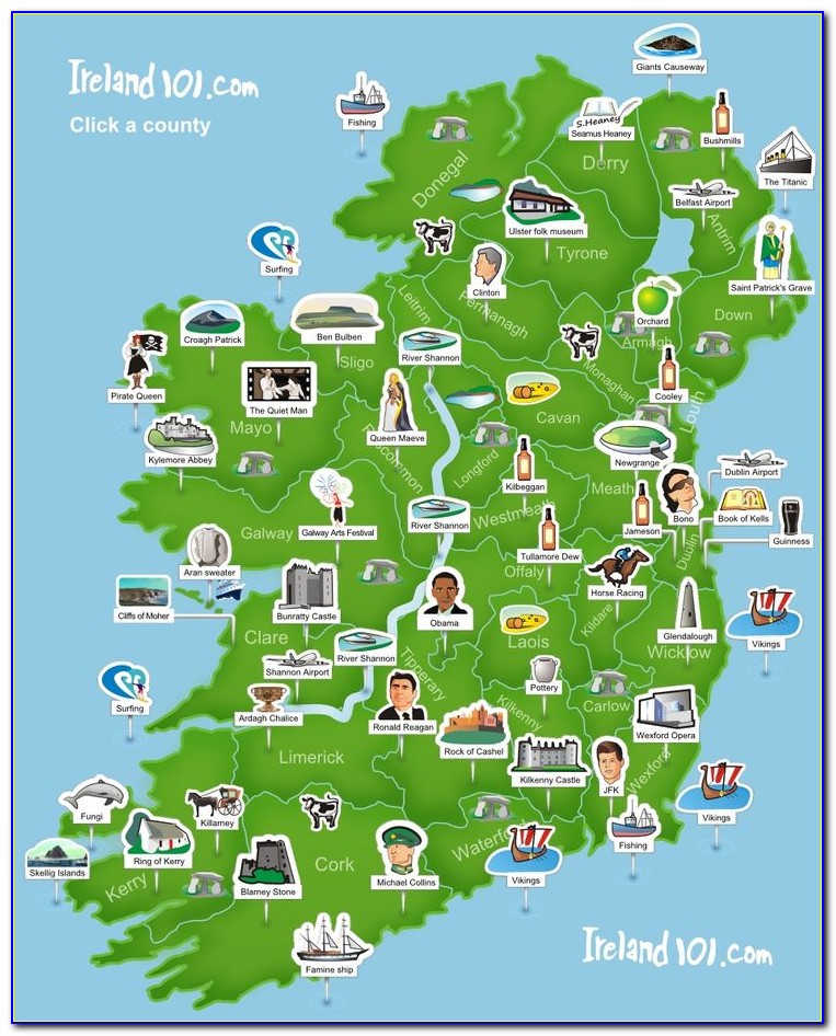 Map Of Ireland With Travel Times