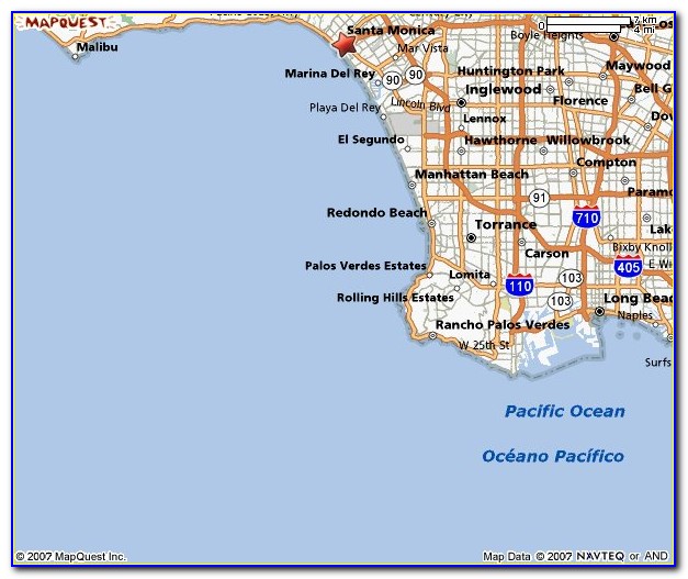 Map Of Los Angeles Beach Cities
