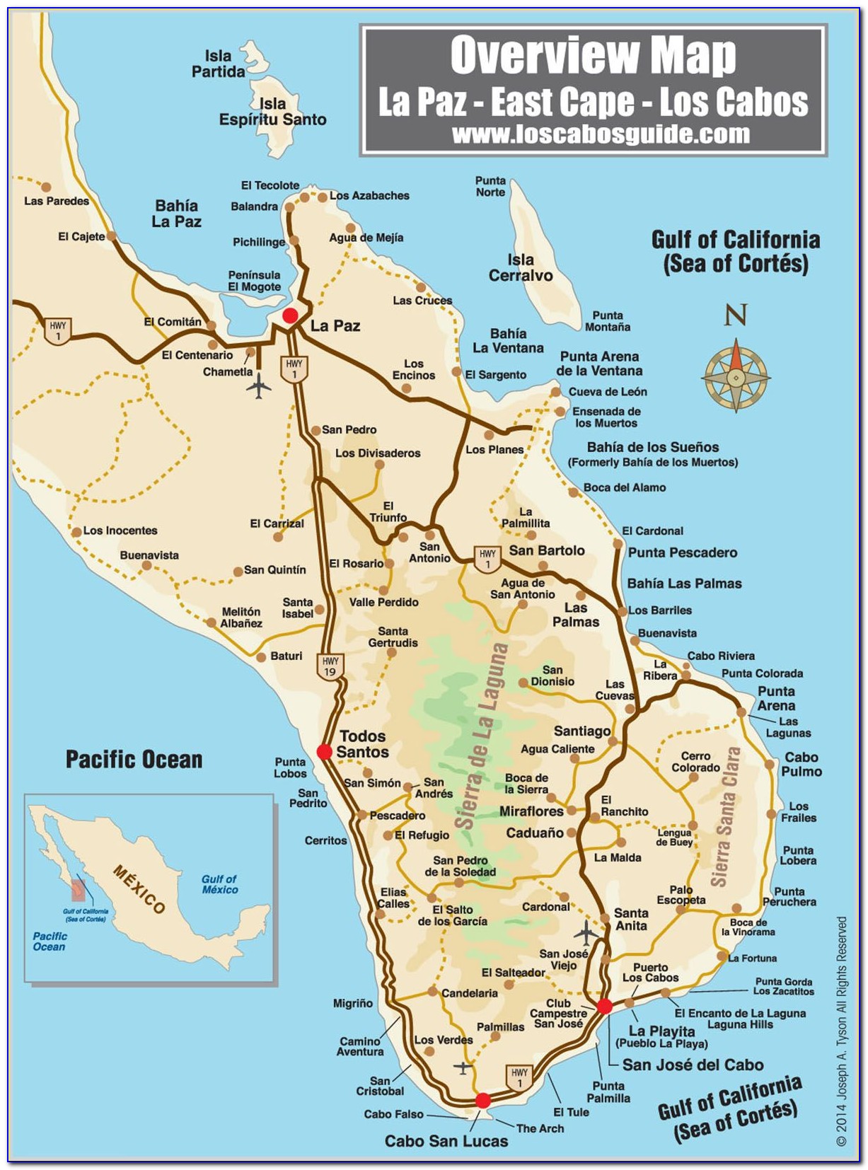 Map Of Los Cabos Hotel Zone