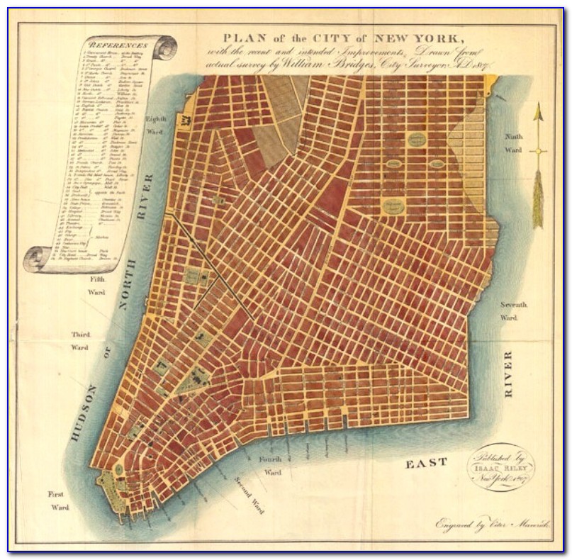 Map Of Manhattan Grid System