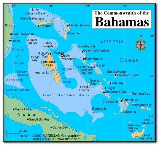 Map Of Nassau Bahamas Beaches