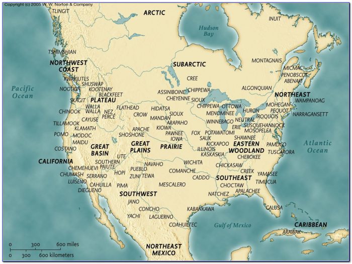 Map Of Native American Territories In North America