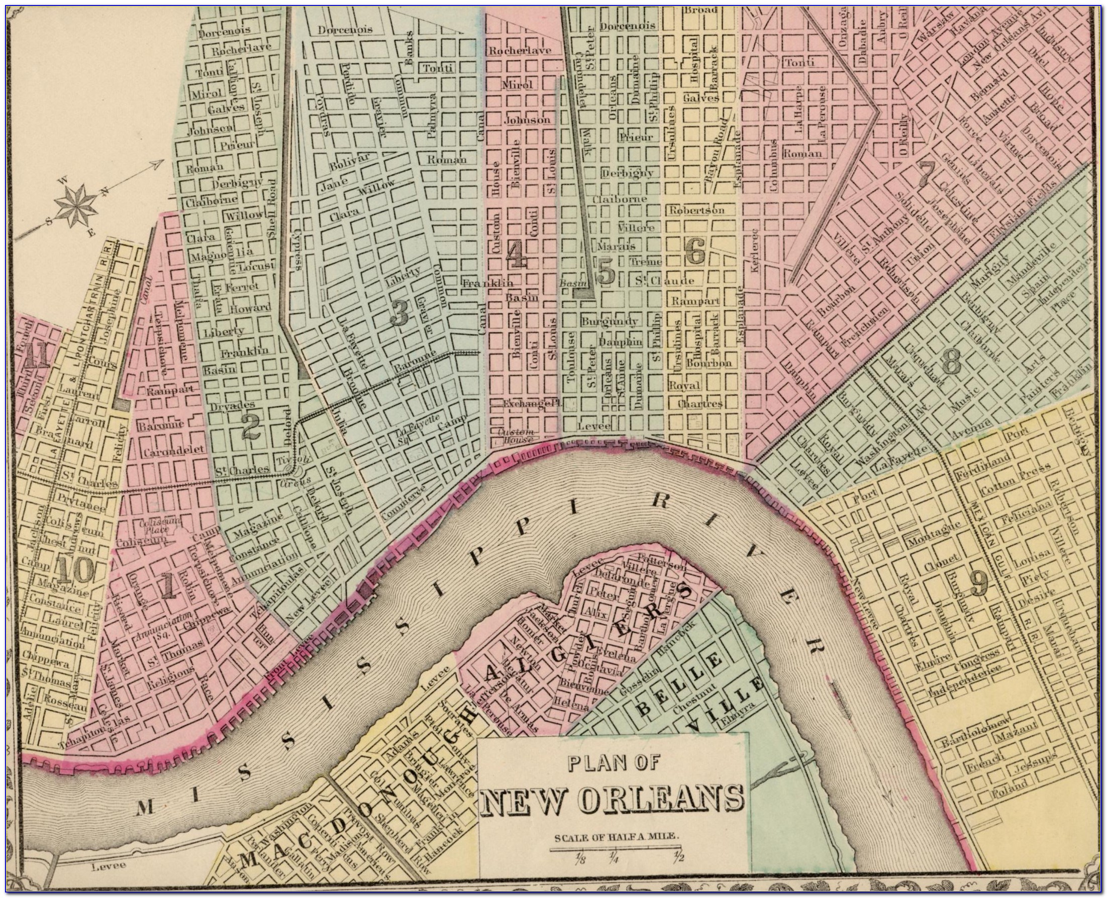Map Of New Orleans Historic Districts