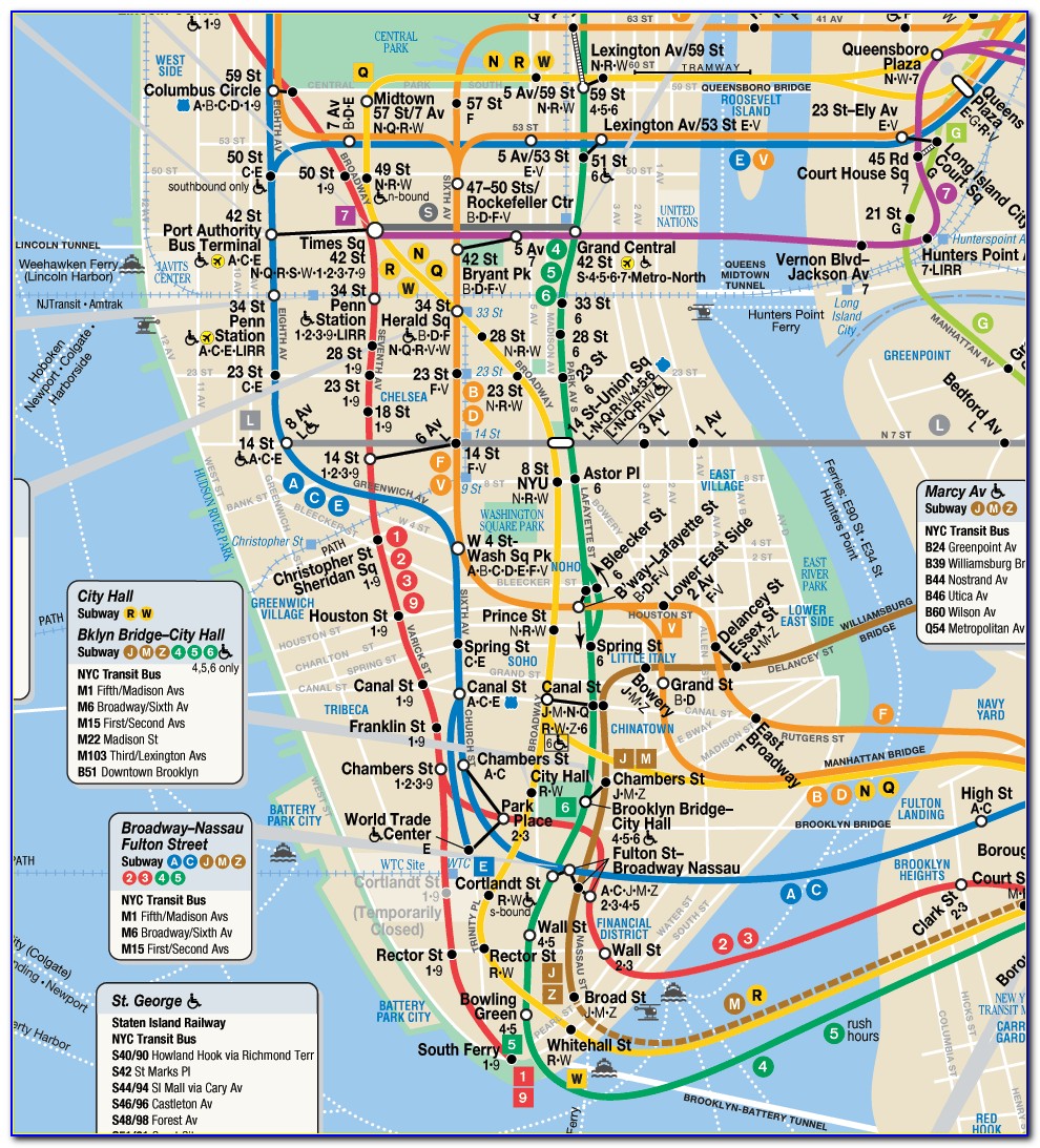 Map Of New York City Manhattan Neighborhoods