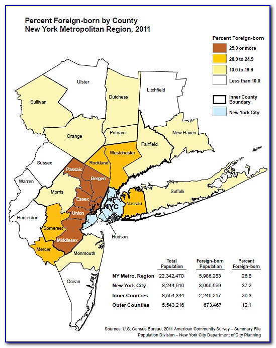Map Of New York City Metropolitan Area