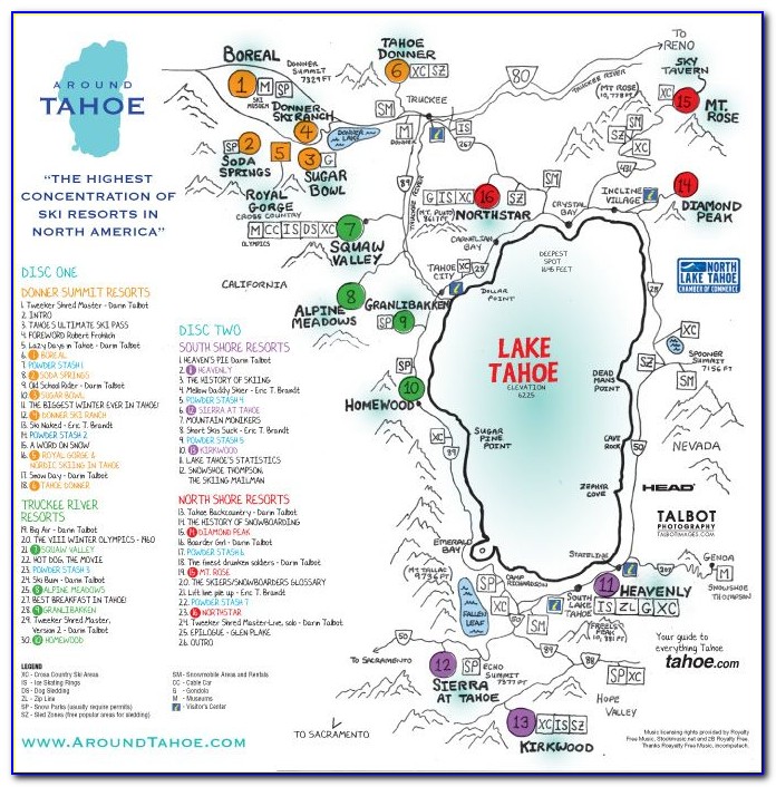 Map Of North Lake Tahoe Hotels