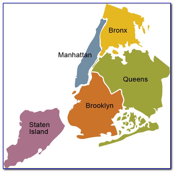 Map Of Nyc 5 Boroughs