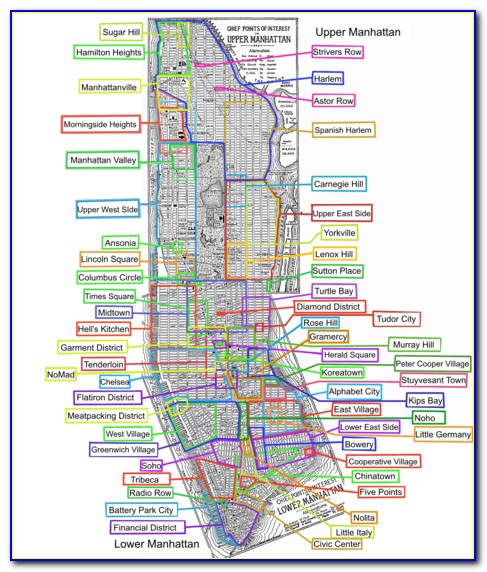 Map Of Nyc Boroughs And Neighborhoods