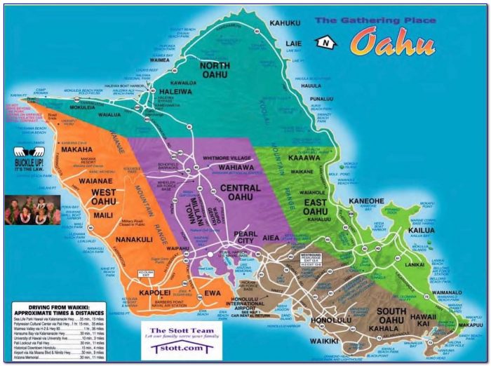 Map Of Oahu Waikiki Hotels