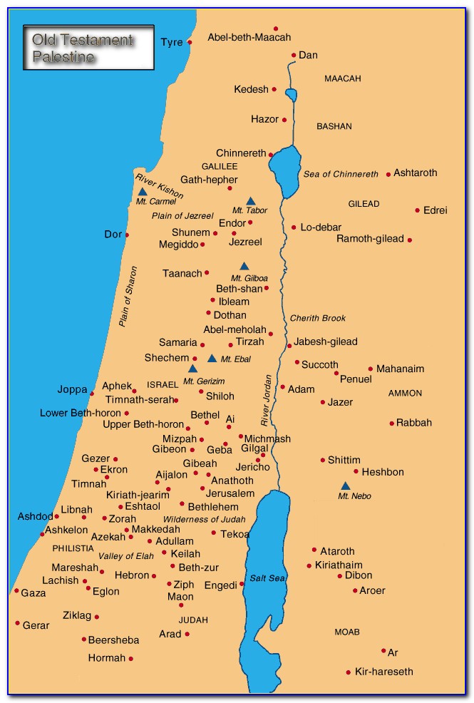 Map Of Old Testament Judah