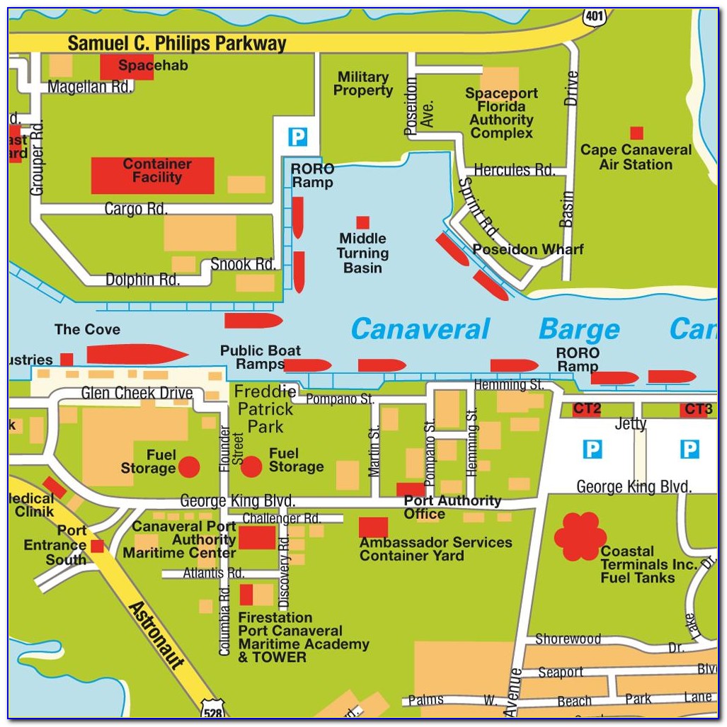 Map Of Port Canaveral Hotels