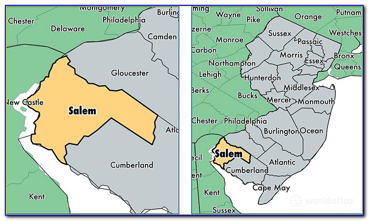 Map Of Salem County Nj Towns