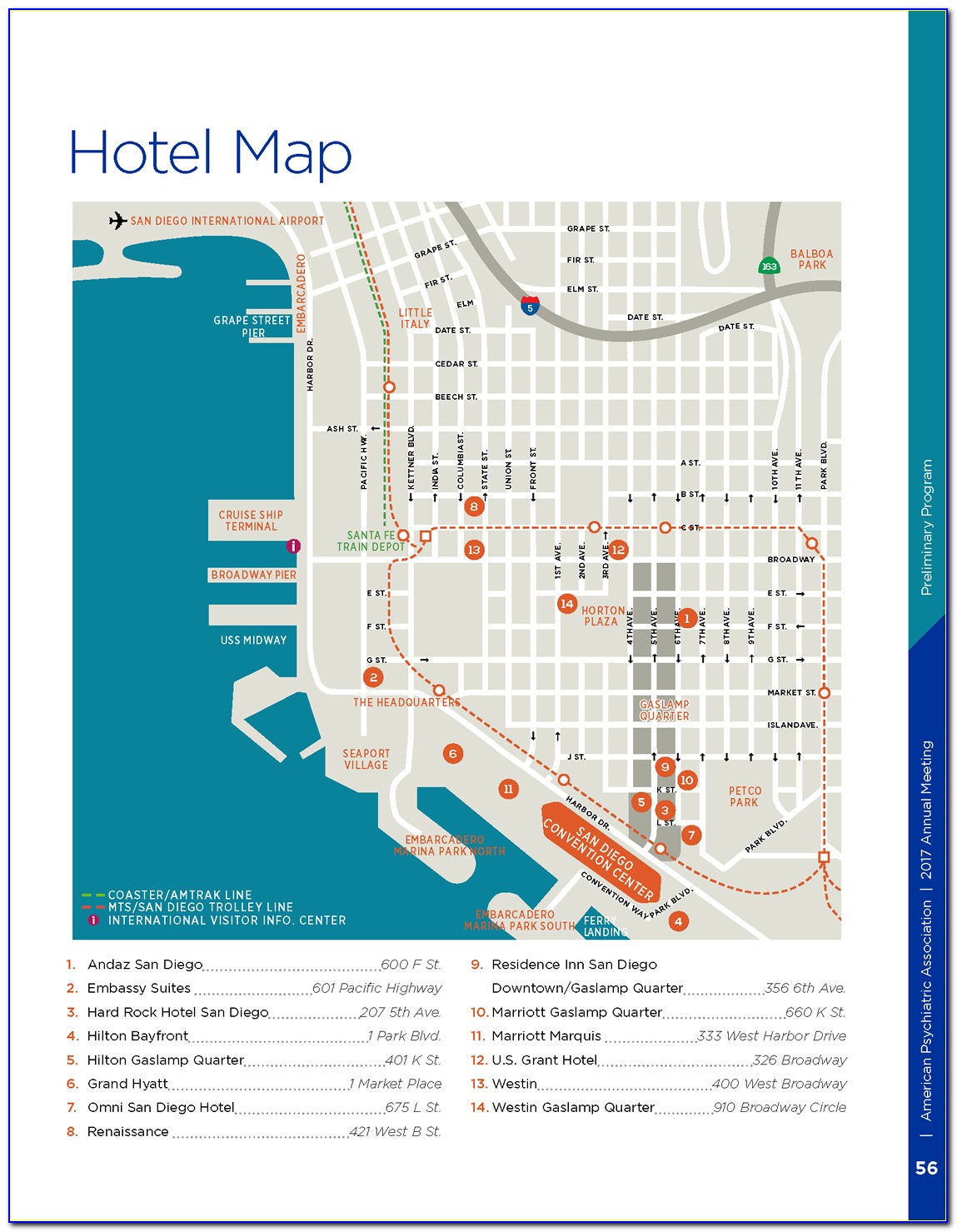 Map Of San Diego Convention Center Hotels
