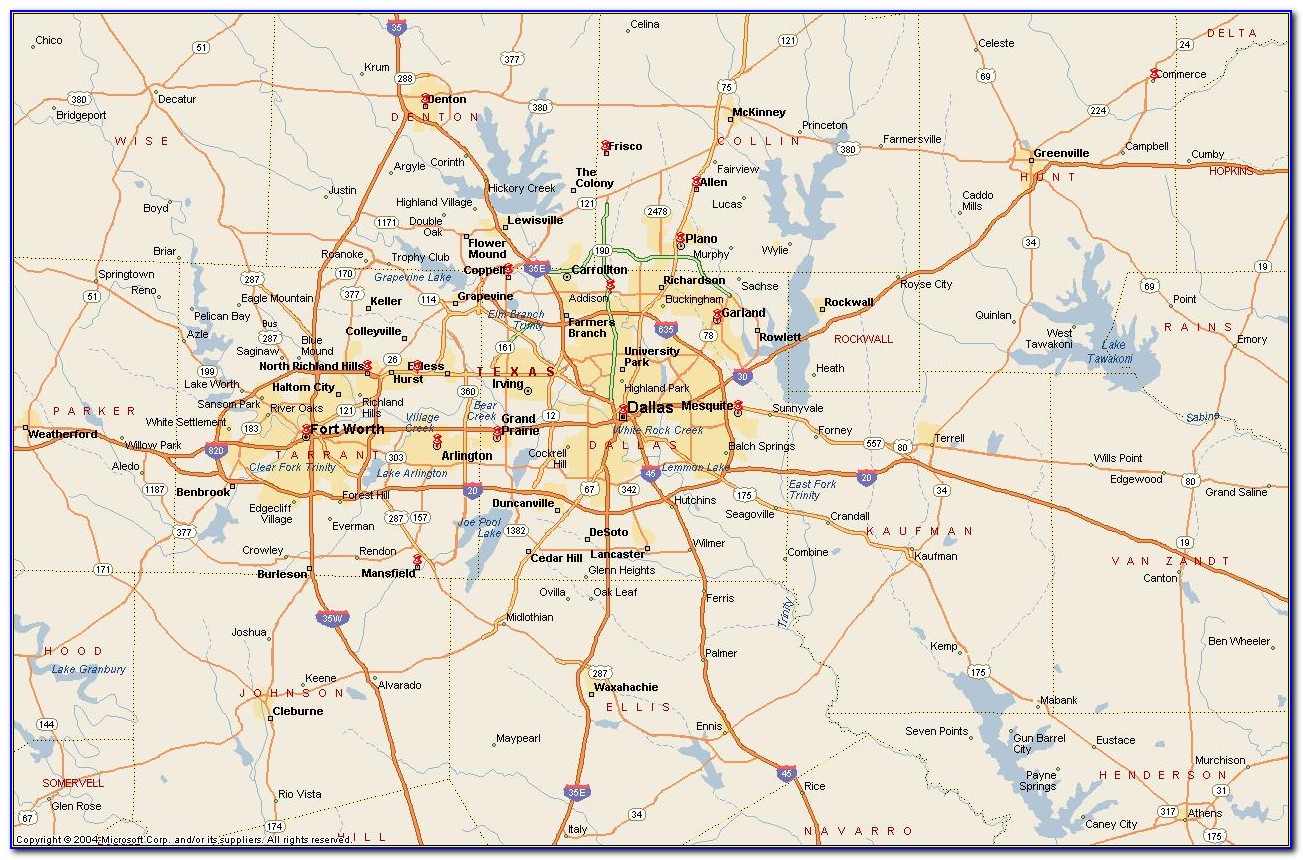 Map Of The Dfw Metroplex