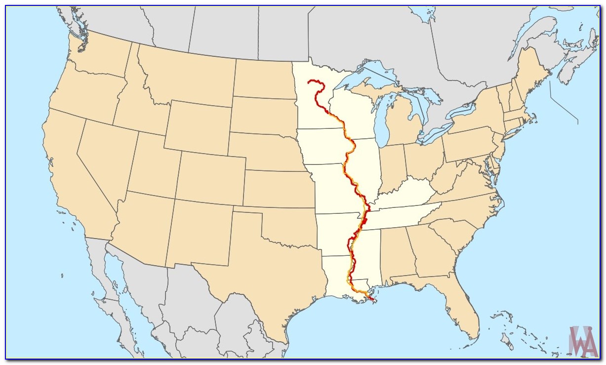 Map Of The Mississippi River In Minnesota