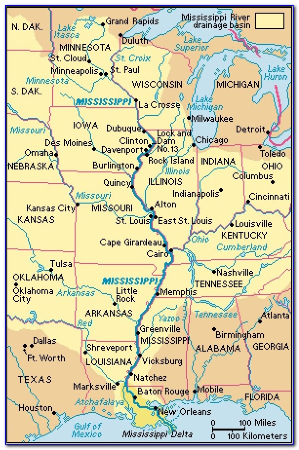 Map Of The Mississippi River Valley