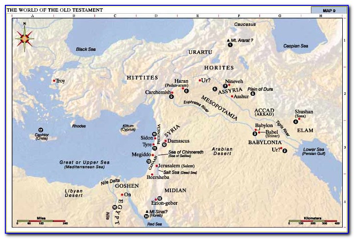 Map Of The Old Testament Israel
