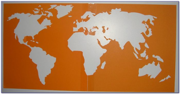 Map Of The World Cake Stencil
