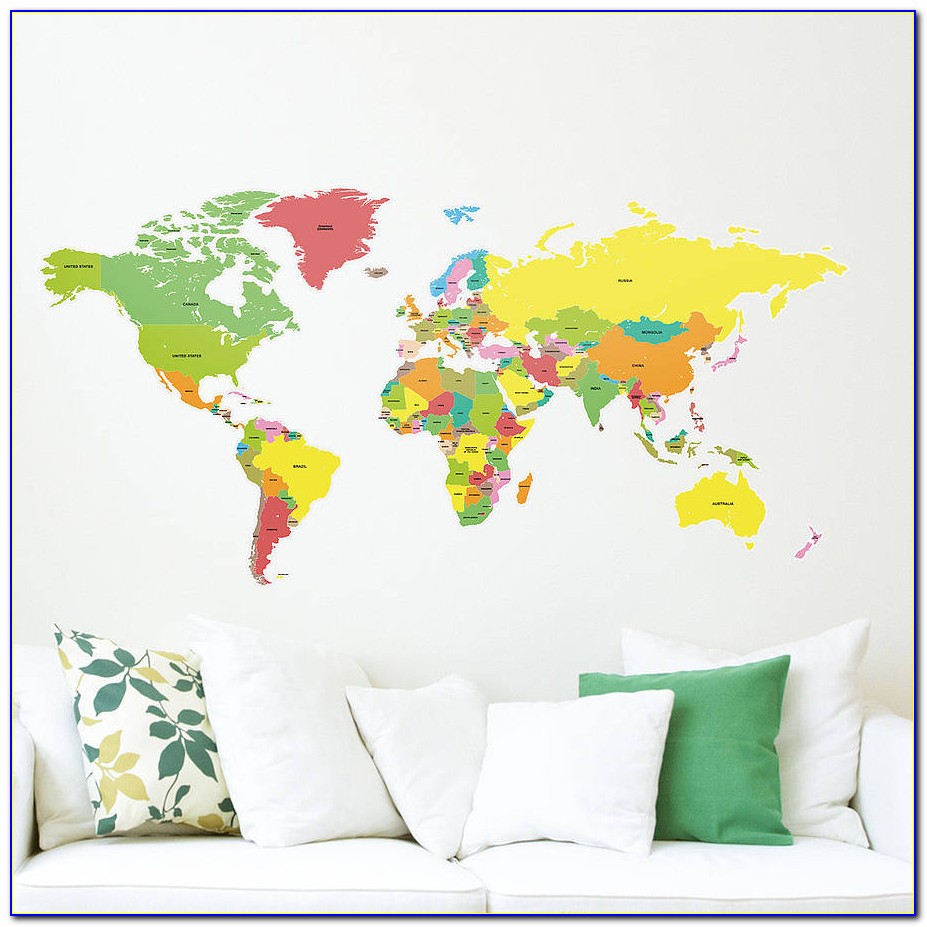 Map Of The World Decal