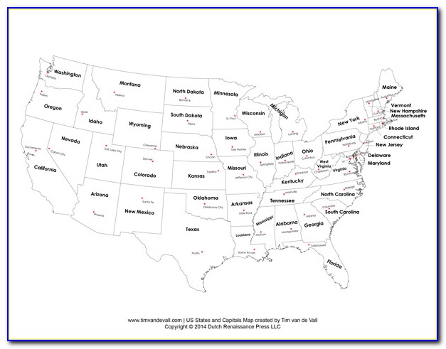 Map Of Usa With States And Capitals And Major Cities Pdf