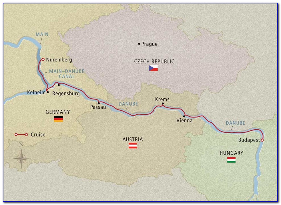 Map Of Viking Danube River Cruise