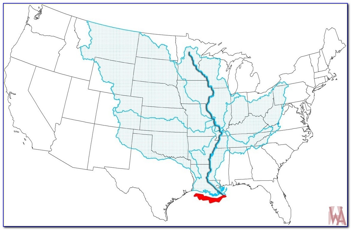 Map Of Where The Mississippi River Is Located