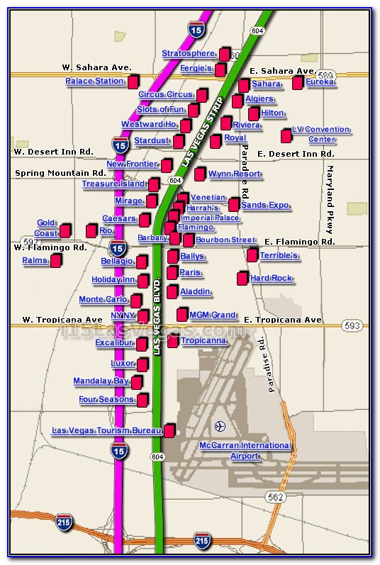 Maps Of Hotels On Las Vegas Strip