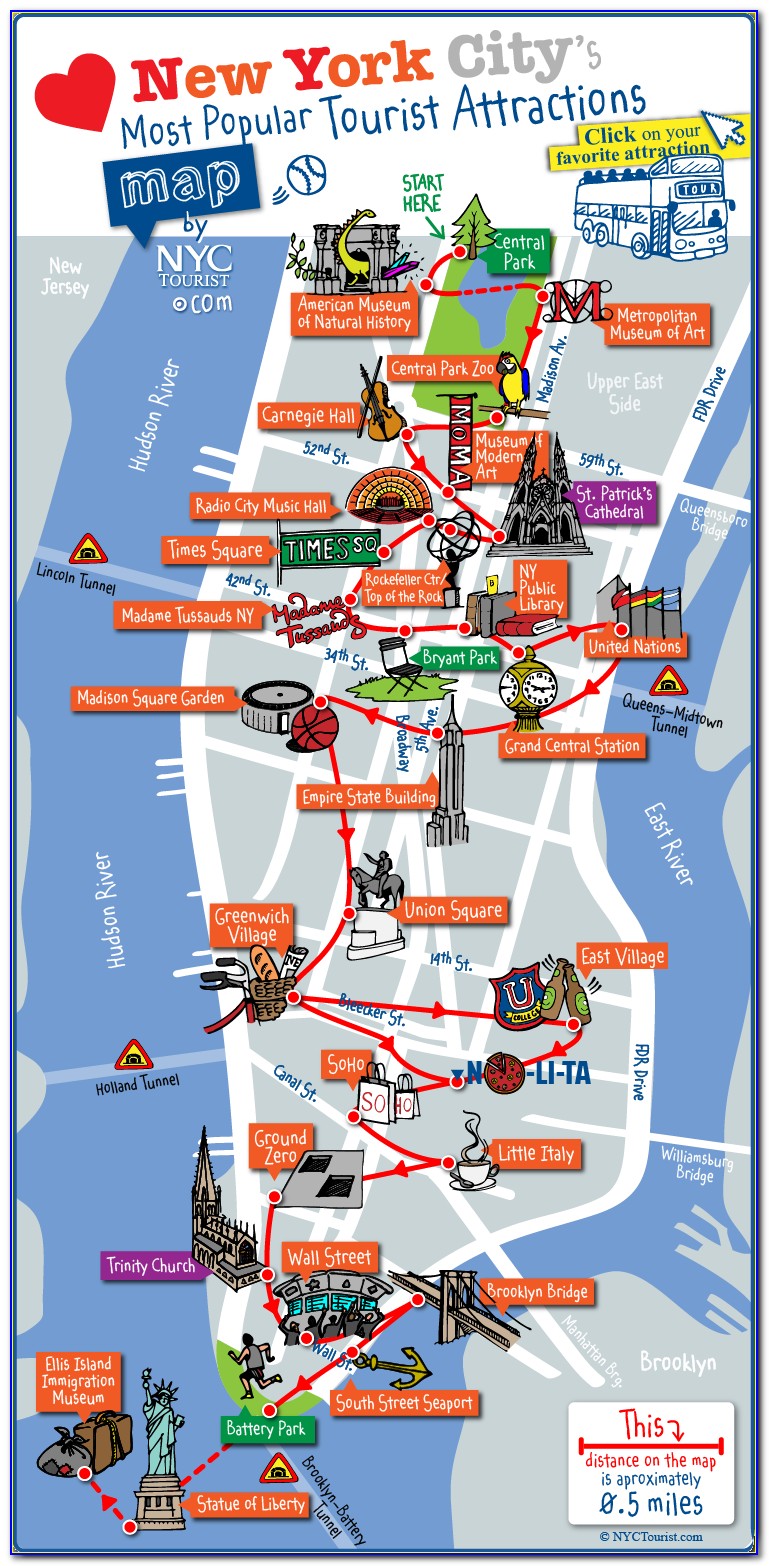 Maps Of New York City Attractions