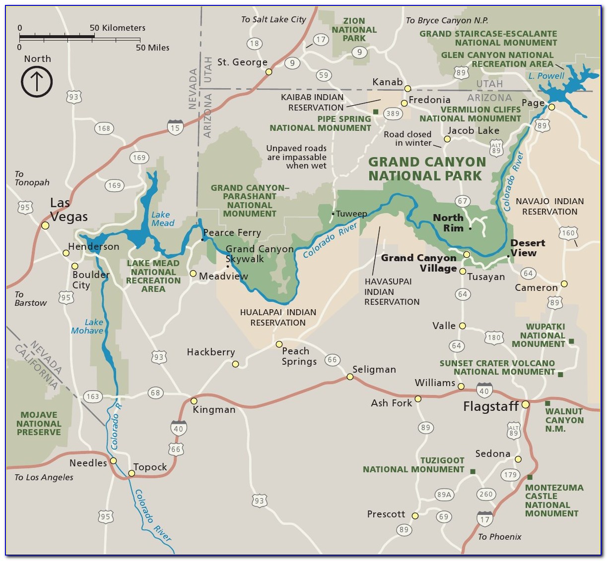 Maps Of The Grand Canyon