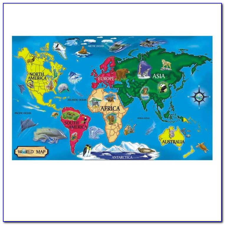Melissa And Doug World Map Floor Puzzle