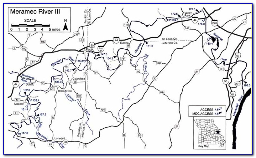 Meramec Springs Campground Map