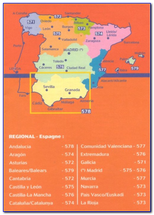 Michelin Spain Map 572