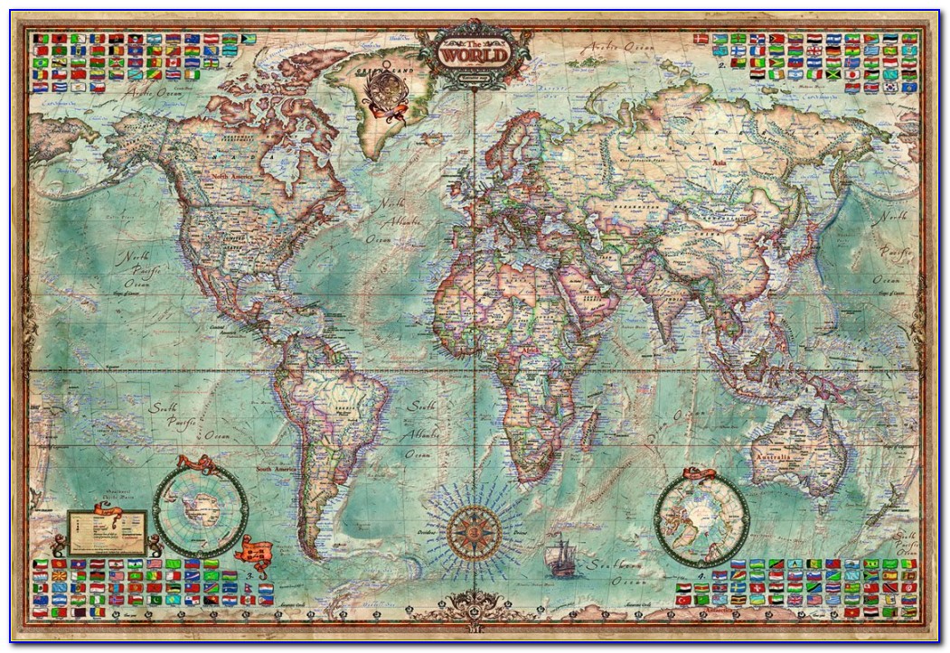 Modern Map Of The World Jigsaw Puzzle