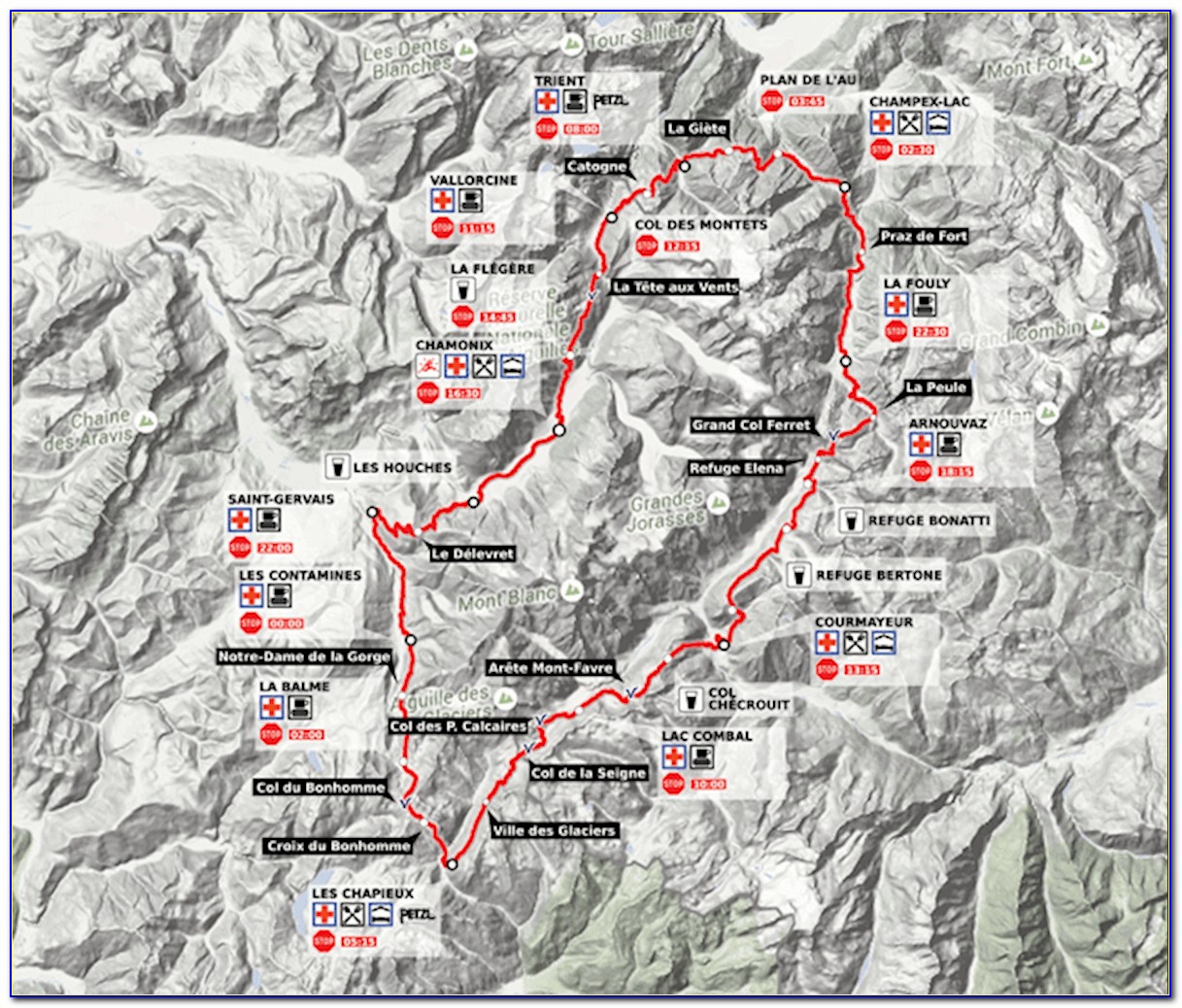 Mont Blanc Trail Map Pdf