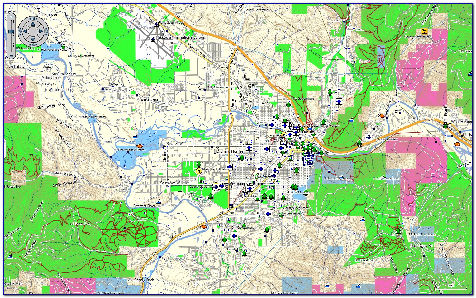 Montana Land Ownership Maps Gps