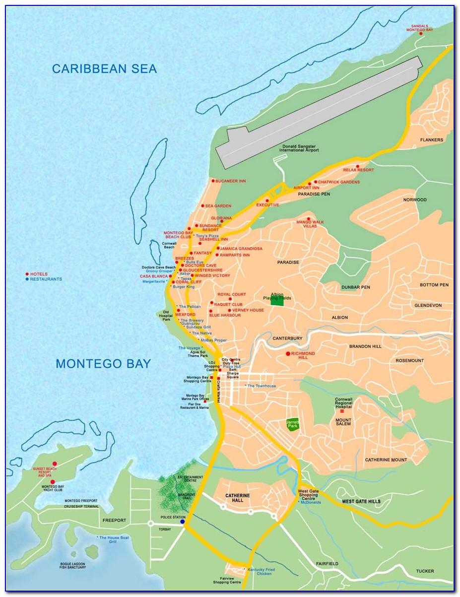 Montego Bay Hotels Map
